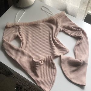 Forever 21 over the shoulder pink long sleeve